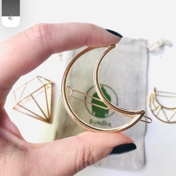 CRESCENT 🌙 Moon Hair Pin - Picture 2 of 3